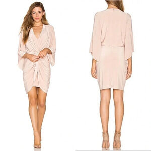 MISA Los Angeles Teget Draped Dress in Nude Size Small NWOT